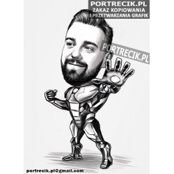 Karykatura Iron Mana