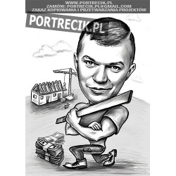 karykatura budowlańca