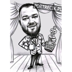 Karykatura świadka - oscar Najlepszy Świadek