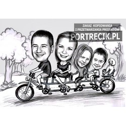 Karykatura rodziny na...