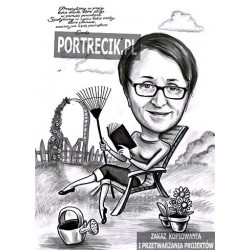 Karykatura kobiety...