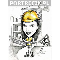 Karykatura kierownika budowy / architekta