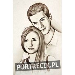 portret ze zdjęcia w sepii