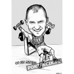 Karykatura na siłowni