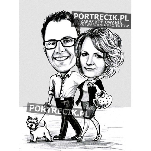 Para na spacerze z psem