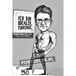 Karykatura idealny 50-latek