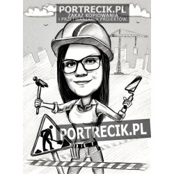 Karykatura inżyniera na...