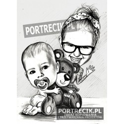 Karykatura dzieci -...