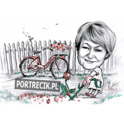 Kobieta w ogródku na...