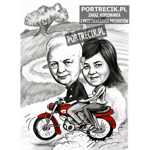 Karykatura pary na Simsonie