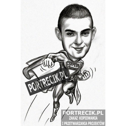 Karykatura dla świadka - supermen / superświadek