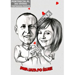 Karykatura na rocznicę ślubu