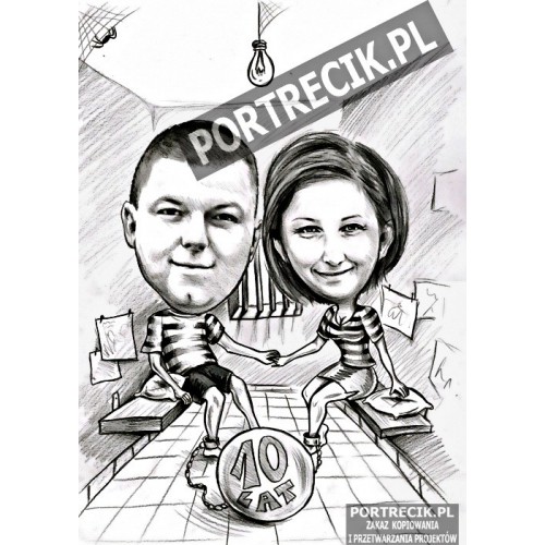 Karykatura na rocznicę ślubu - w więzieniu