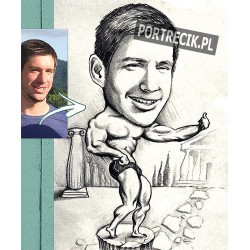 Karykatura umięśnionego...