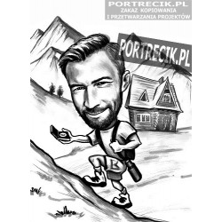 Karykatura wspinaczka górska