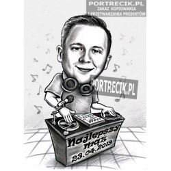 Karykatura dj - Didżeja