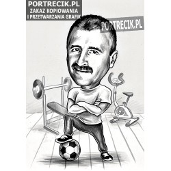 Karykatura nauczyciela WF-u...